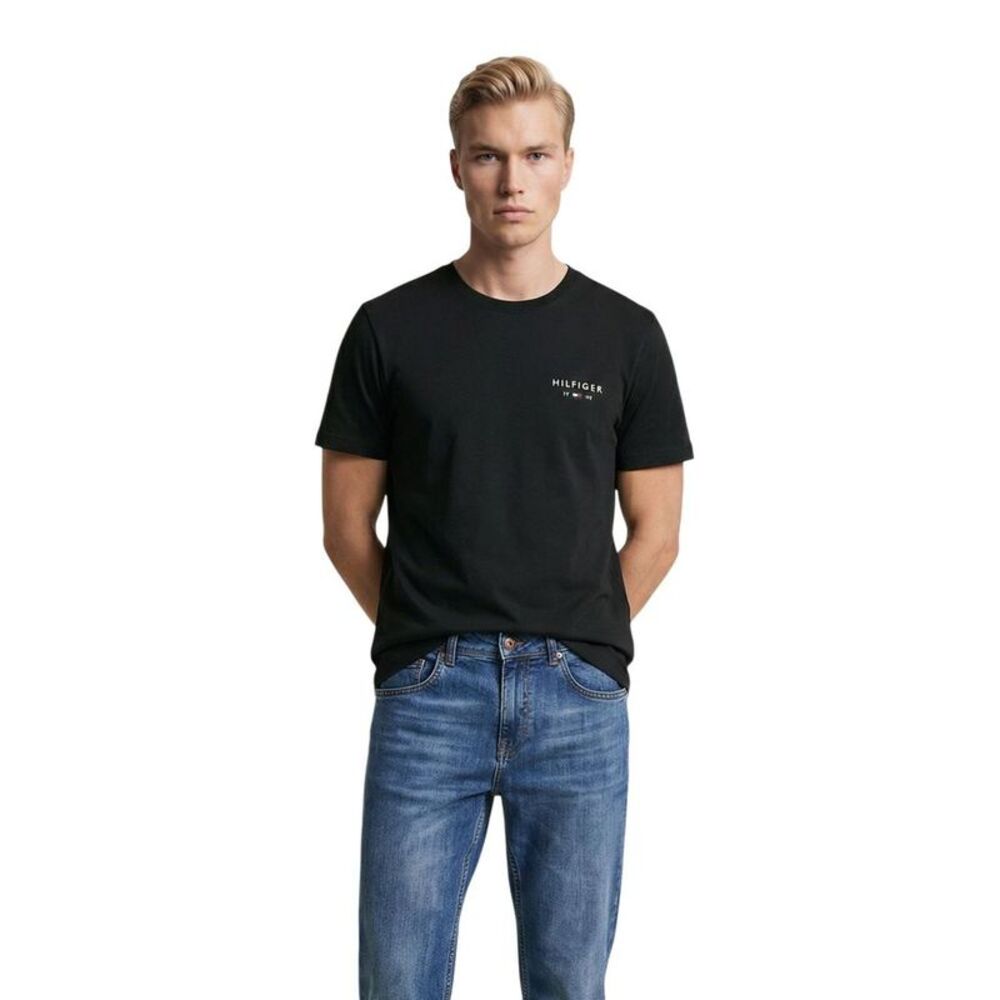 Tommy Hilfiger Jeans Black Cotton Men's T-Shirt